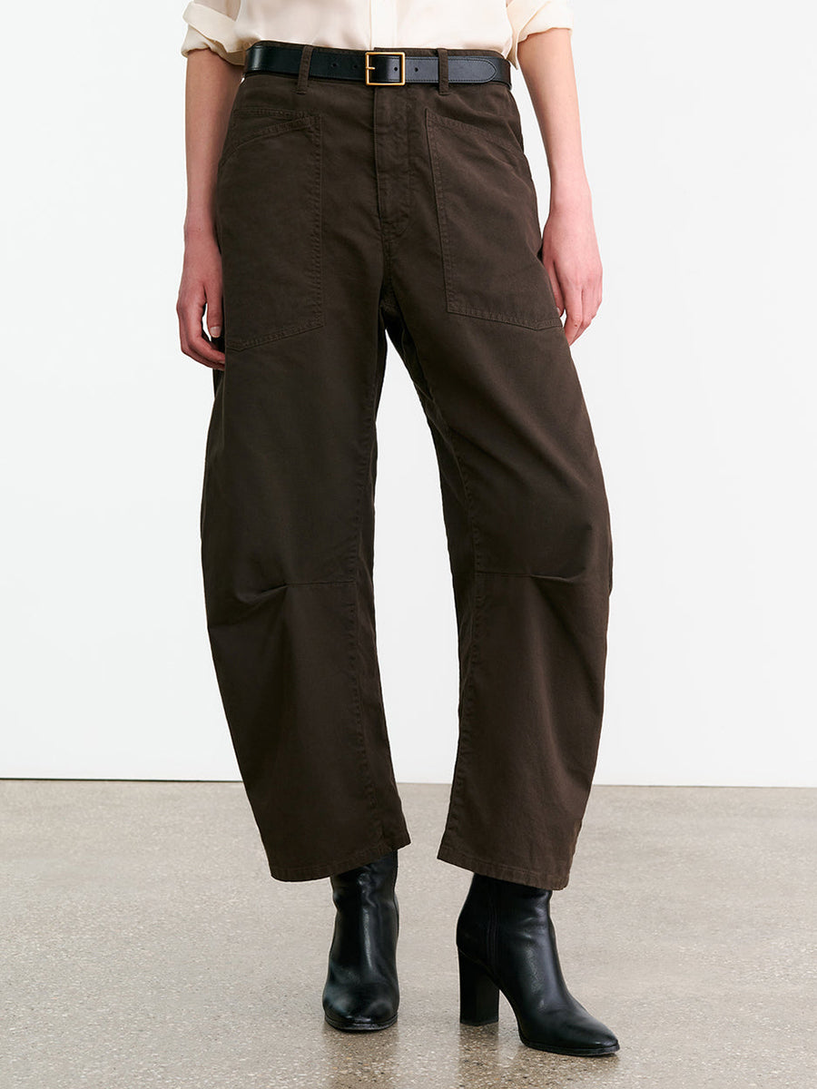 Nili Lotan Shon Pant in Chocolate Brown