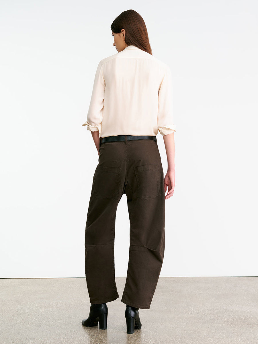 Nili Lotan Shon Pant in Chocolate Brown