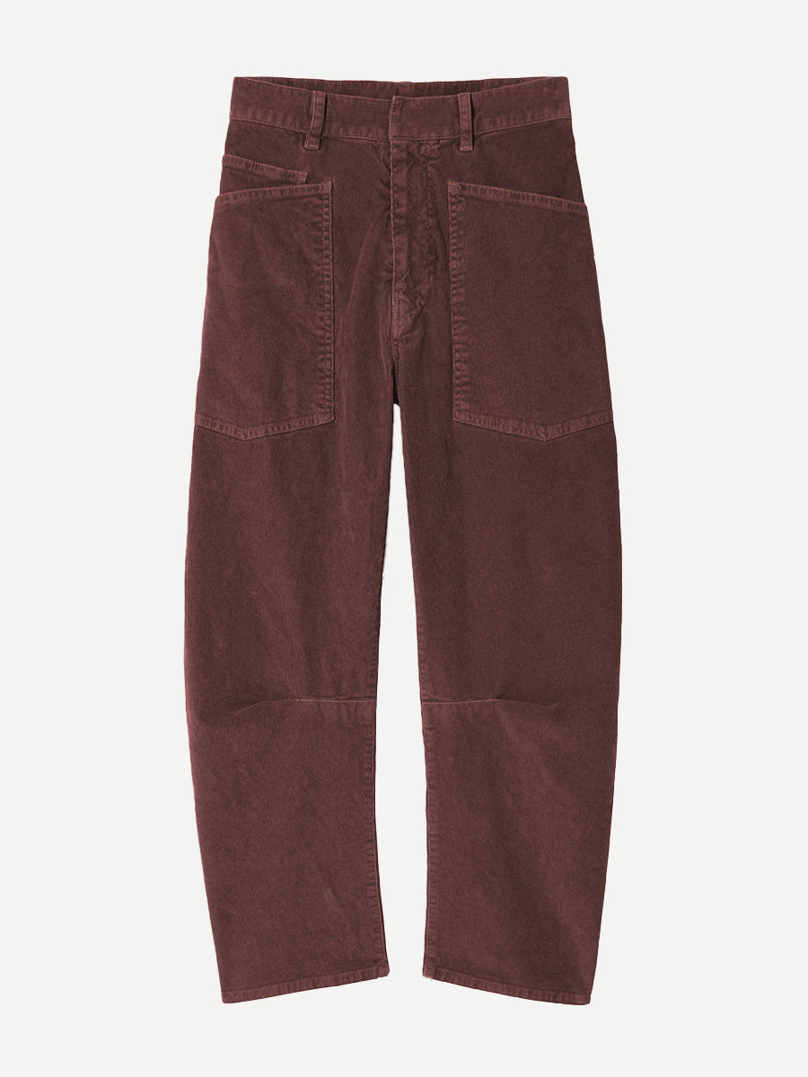Nili Lotan Shon Corduroy Pant in Merlot