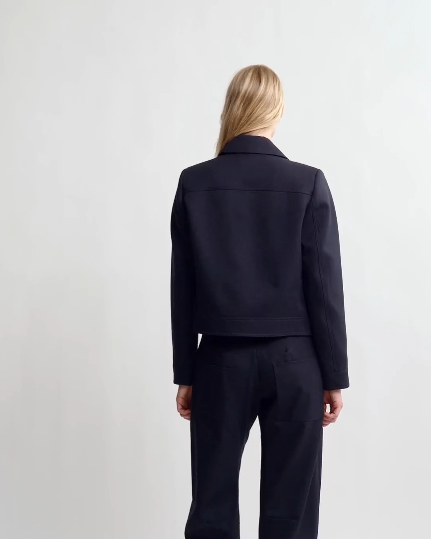 Shon Wool Pant in Midnight