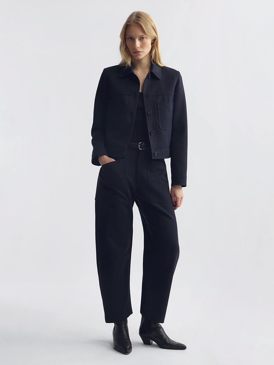Shon Wool Pant in Midnight