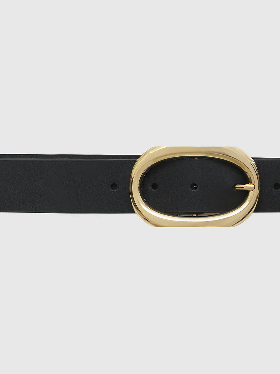 Signature Link Belt in Black/Gold