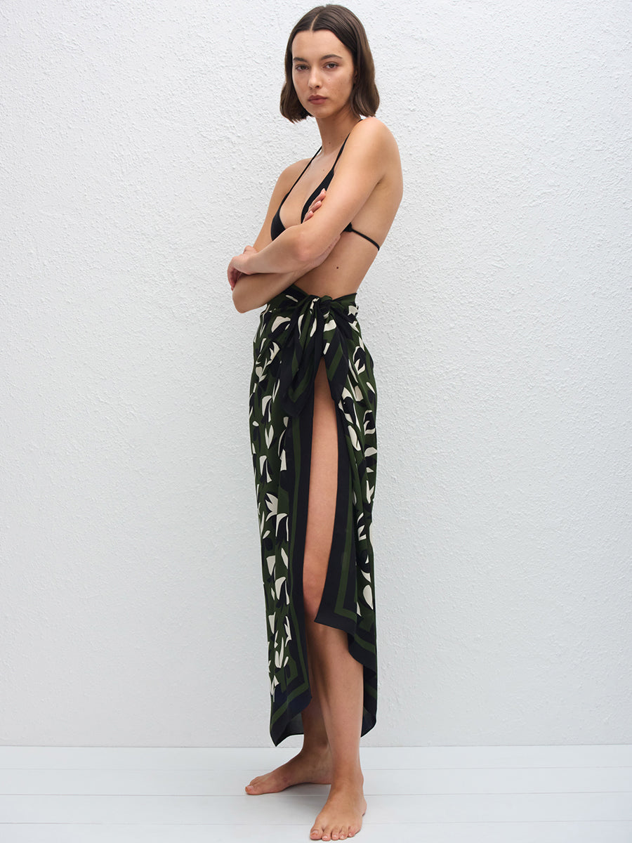 Matteau Silk Sarong in Agave