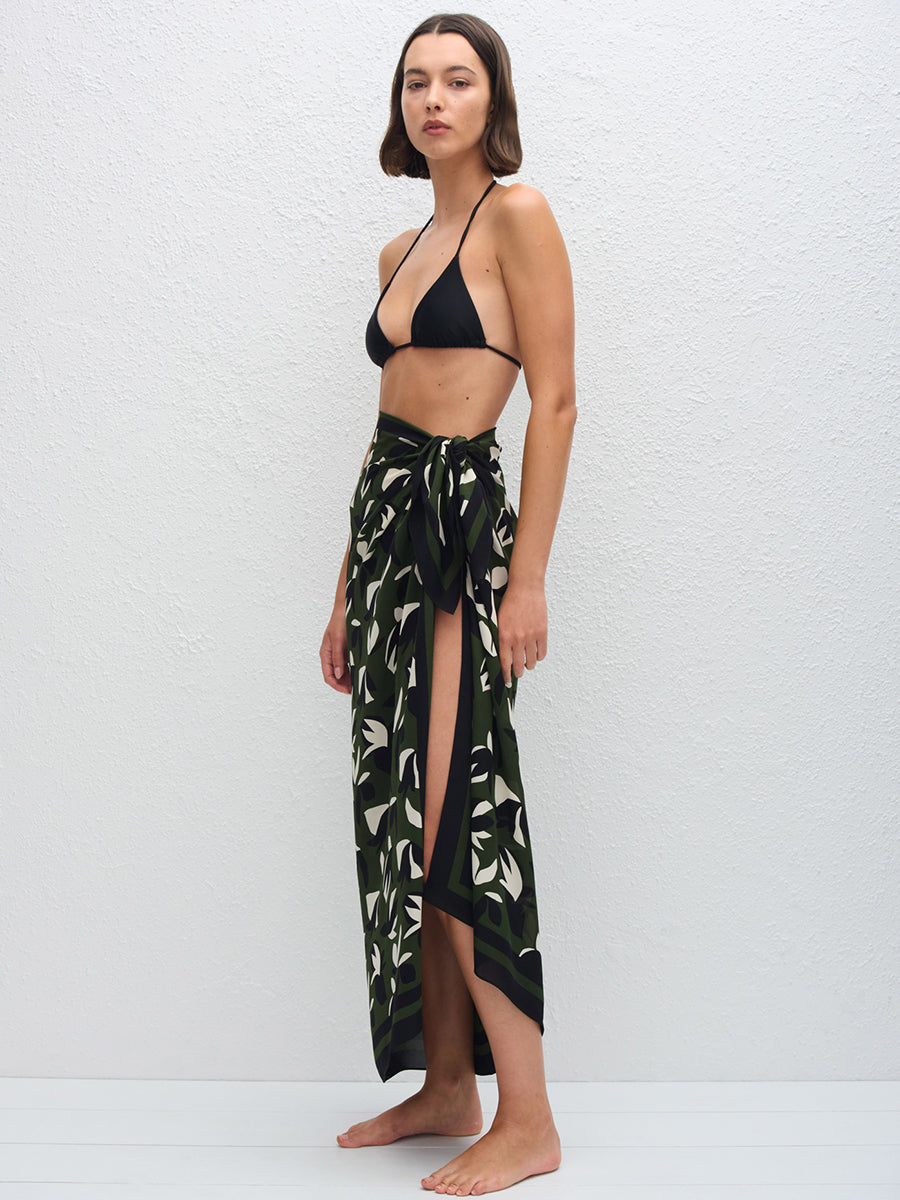 Silk Sarong in Agave