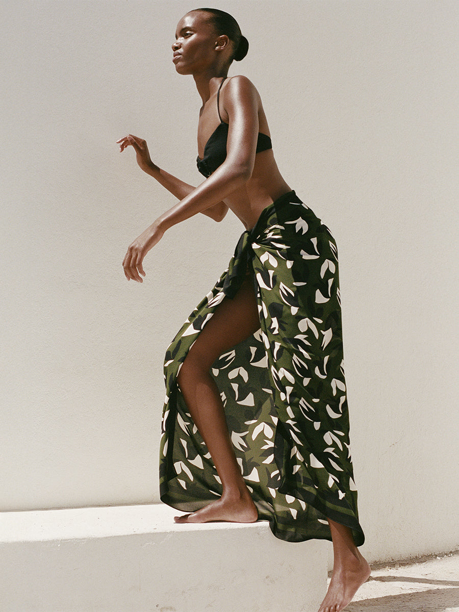 Matteau Silk Sarong in Agave