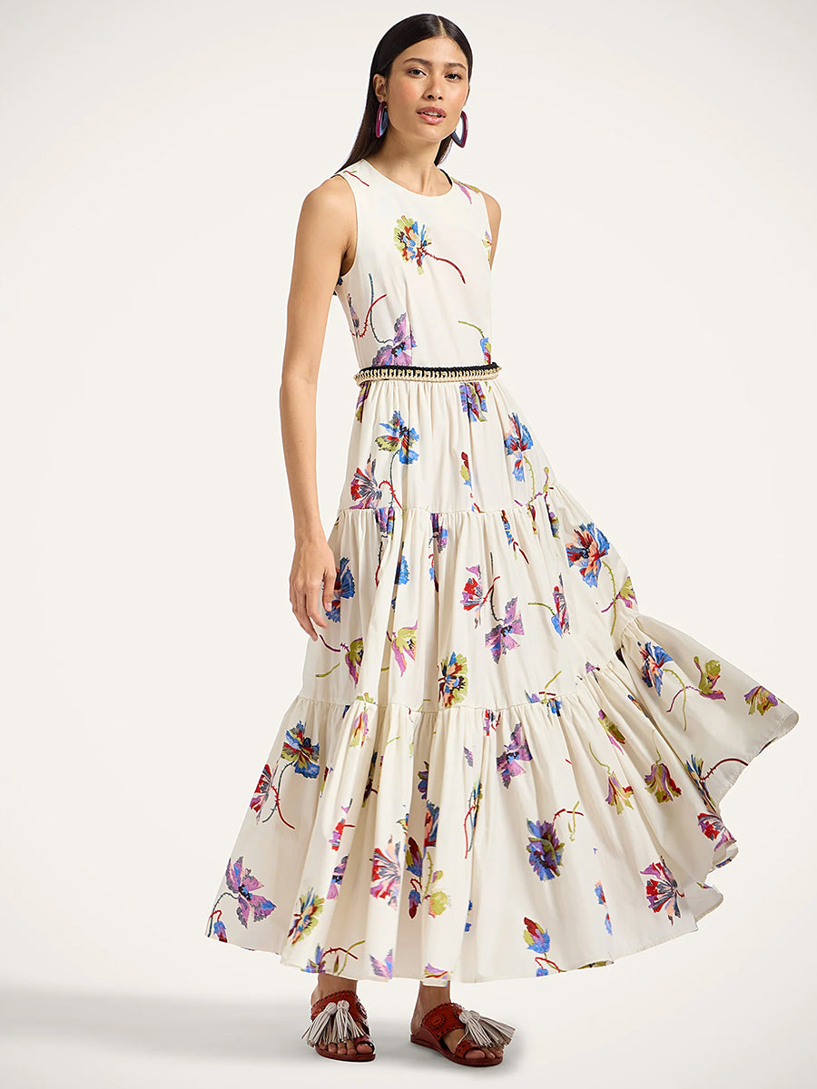 La DoubleJ Sleeveless Big Dress in Infiorata White | Shop at Adam Heath, Western Australia