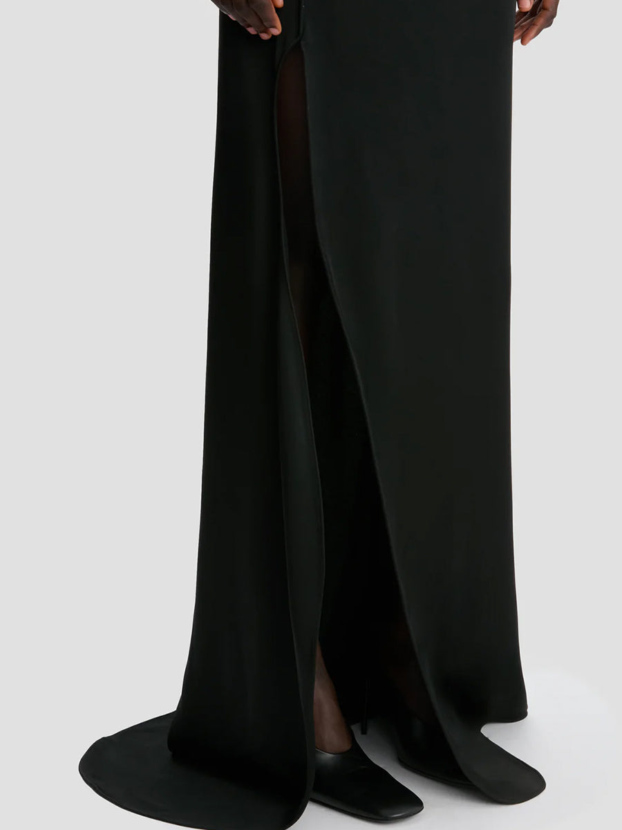 Victoria Beckham Sleeveless Cord Split Side Dress in Black
