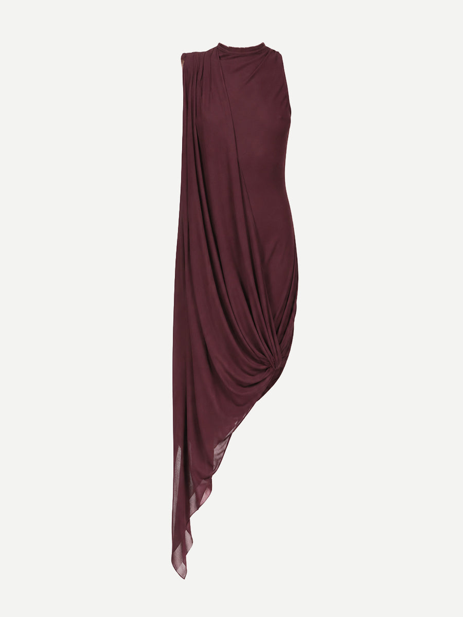 Sleeveless Dress in Acai