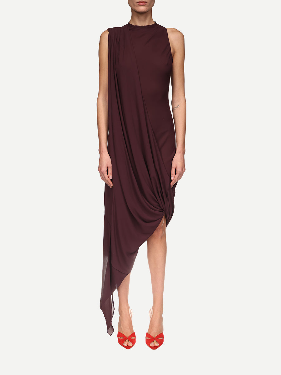 Sleeveless Dress in Acai