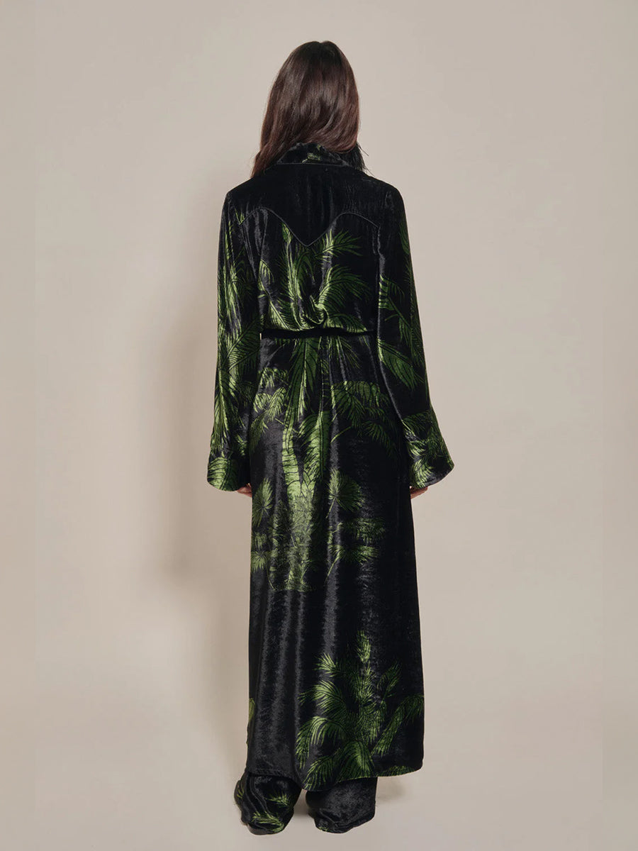 Johanna Ortiz Slouchiness Pant in Black/Green