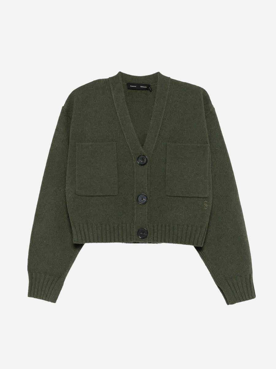 Proenza Schouler Sofia Cardigan in Fatigue | Shop Adam Heath, Western Australia