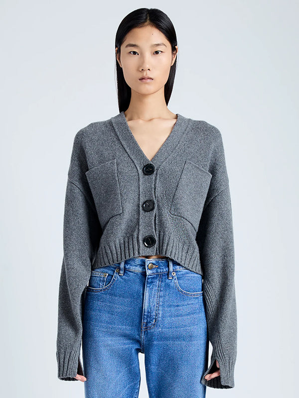 Proenza Schouler | Sofia Cardigan in Grey Melange