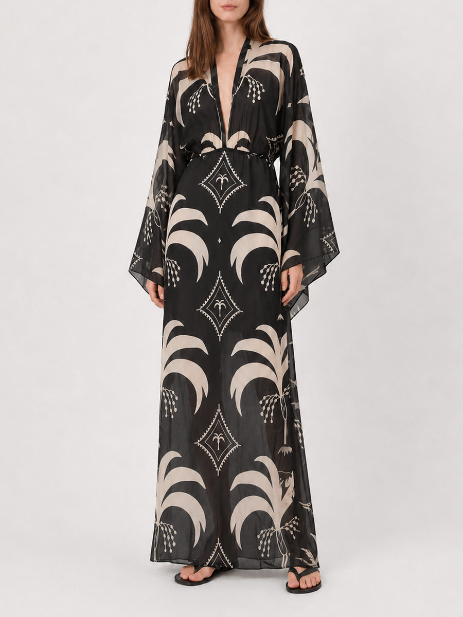 Spiritual Healers Dress in Black/Ecru
