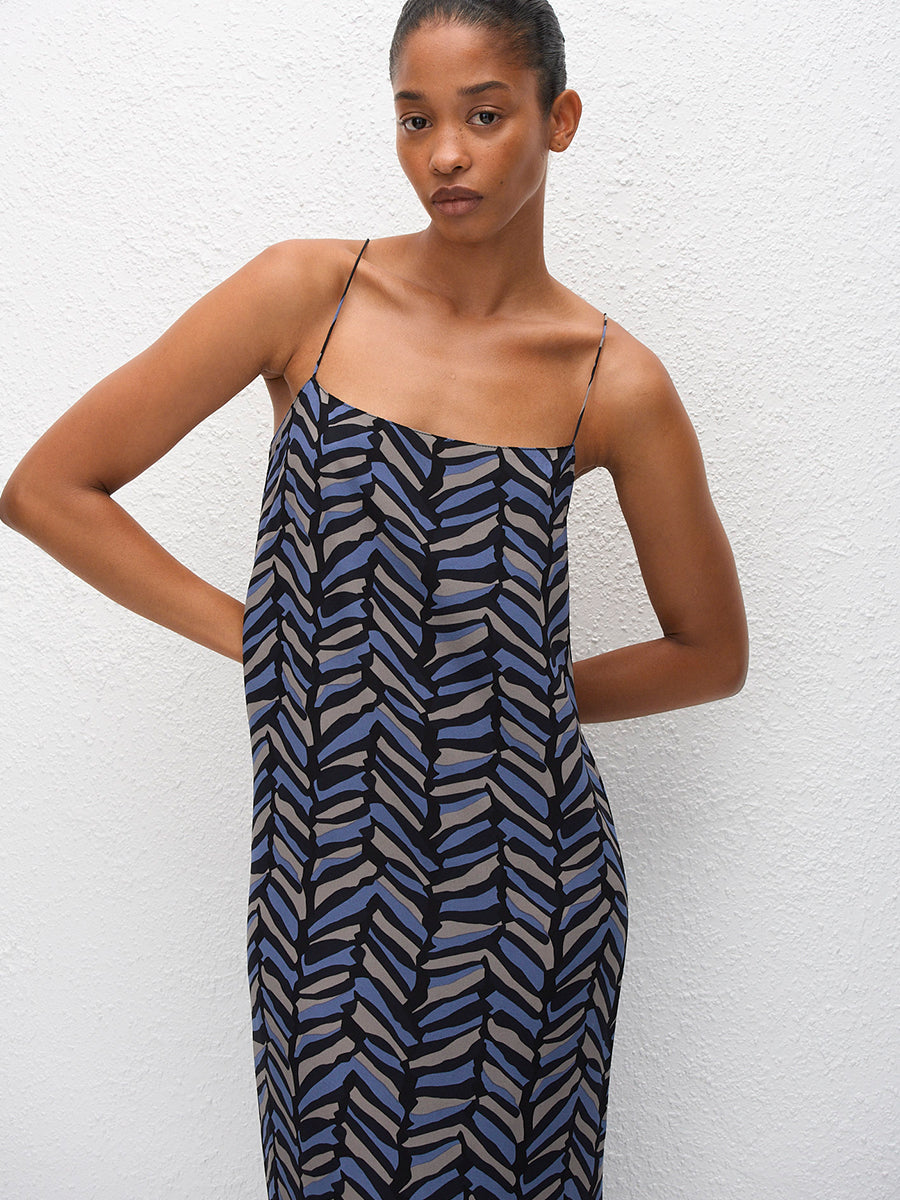 Matteau Square Cami Midi Dress in Palermo