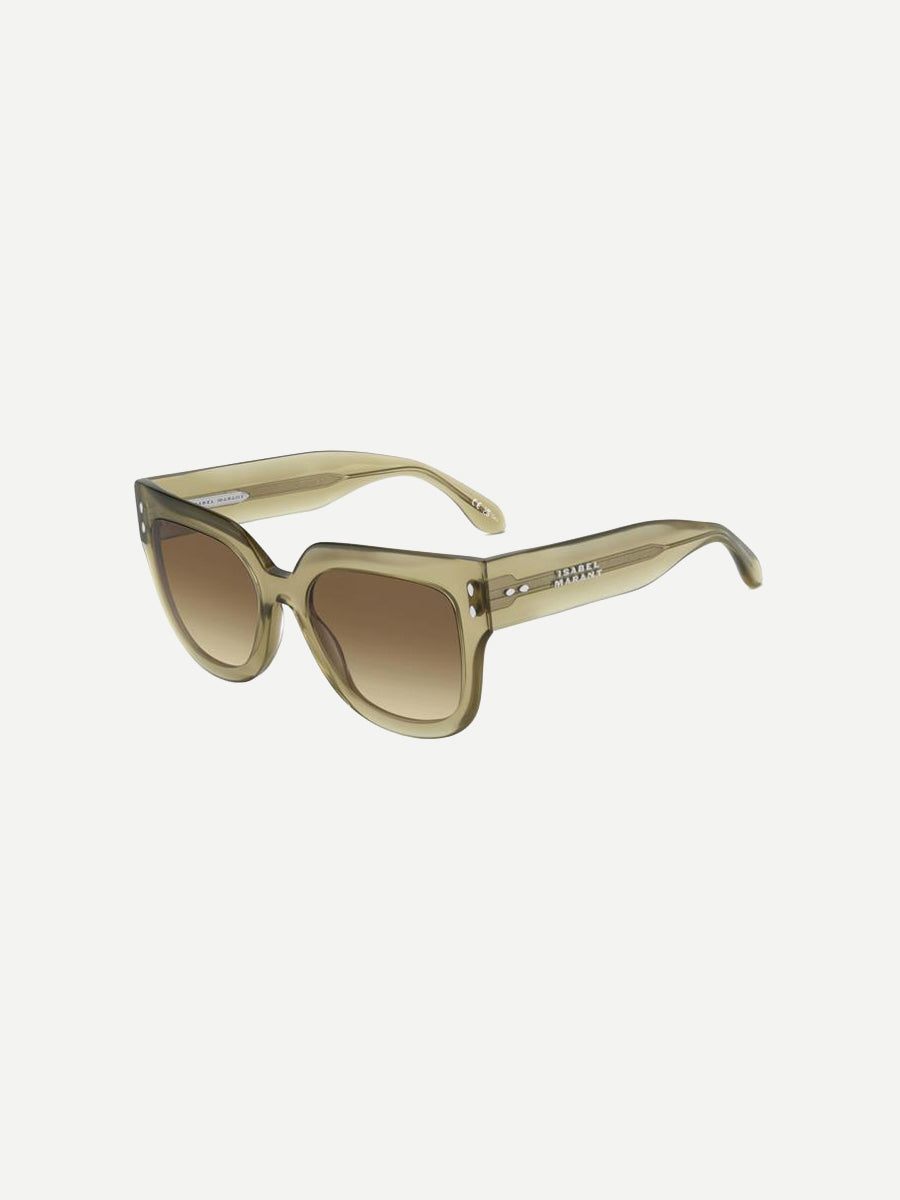 Isabel Marant Square Sunglasses in Khaki Ochra