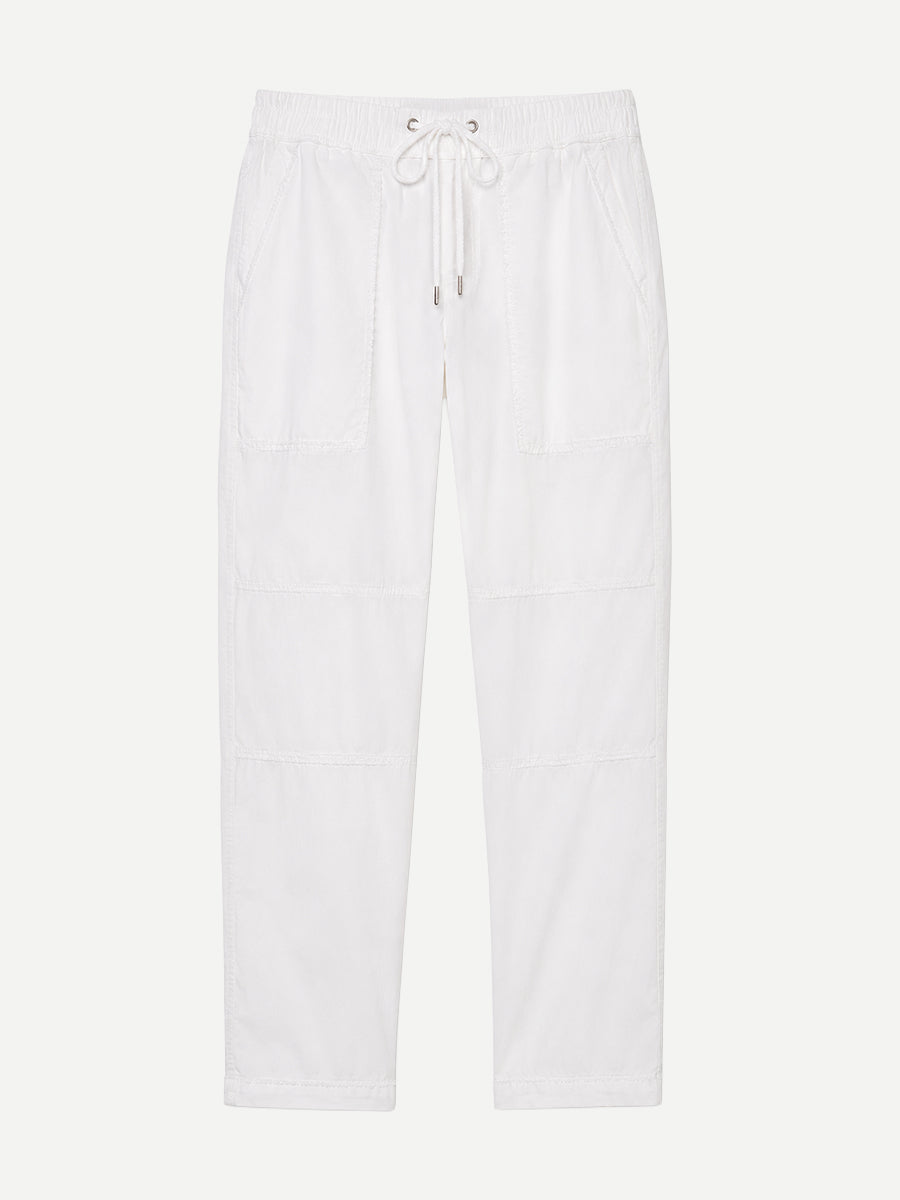 James Perse Stretch Poplin Utility Pant in White