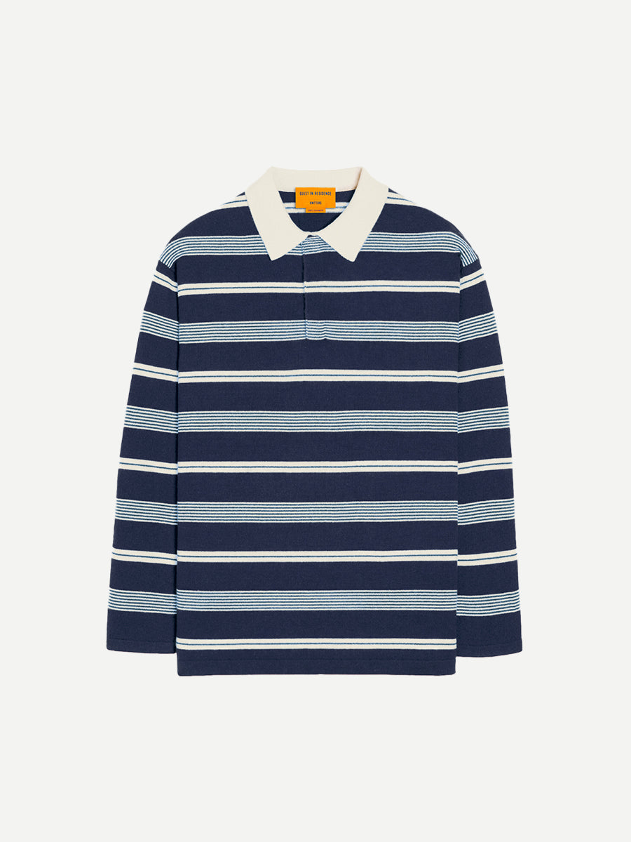 Stripe Rugby Jumper in Midnight Combo