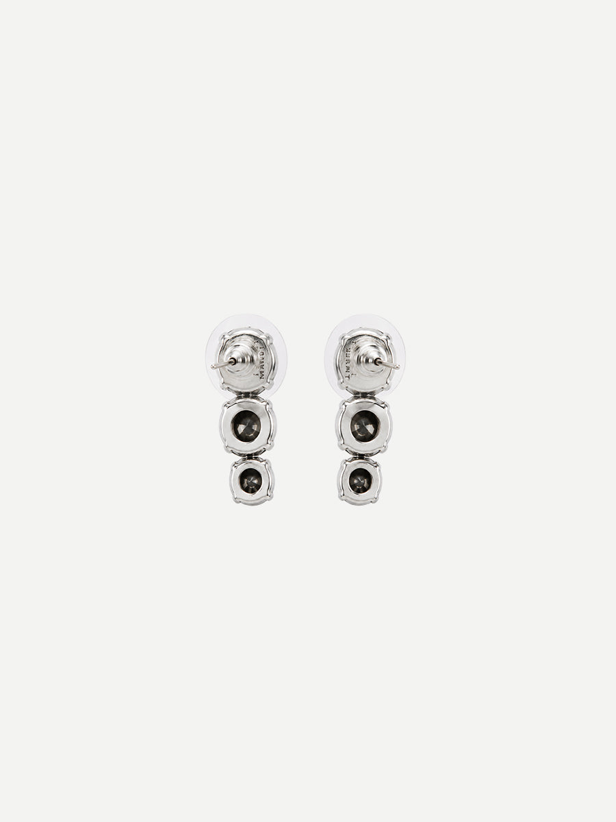 Stud Earrings in Red/Silver