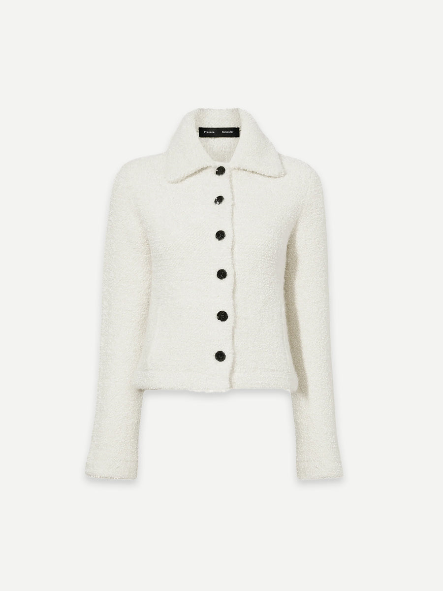 Proenza Schouler | Sylvie Boucle Knit Jacket in Ivory