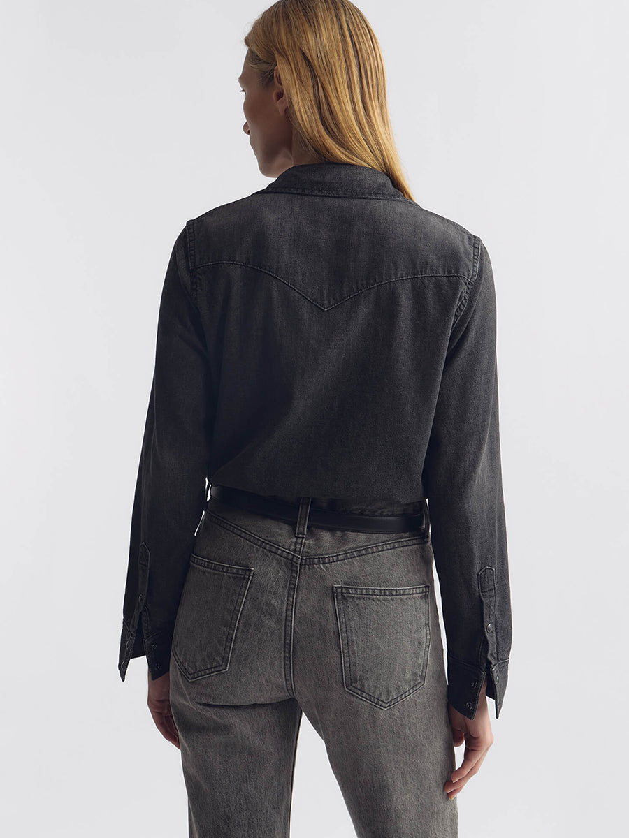 Travis Shirt in Faded Black Wash
