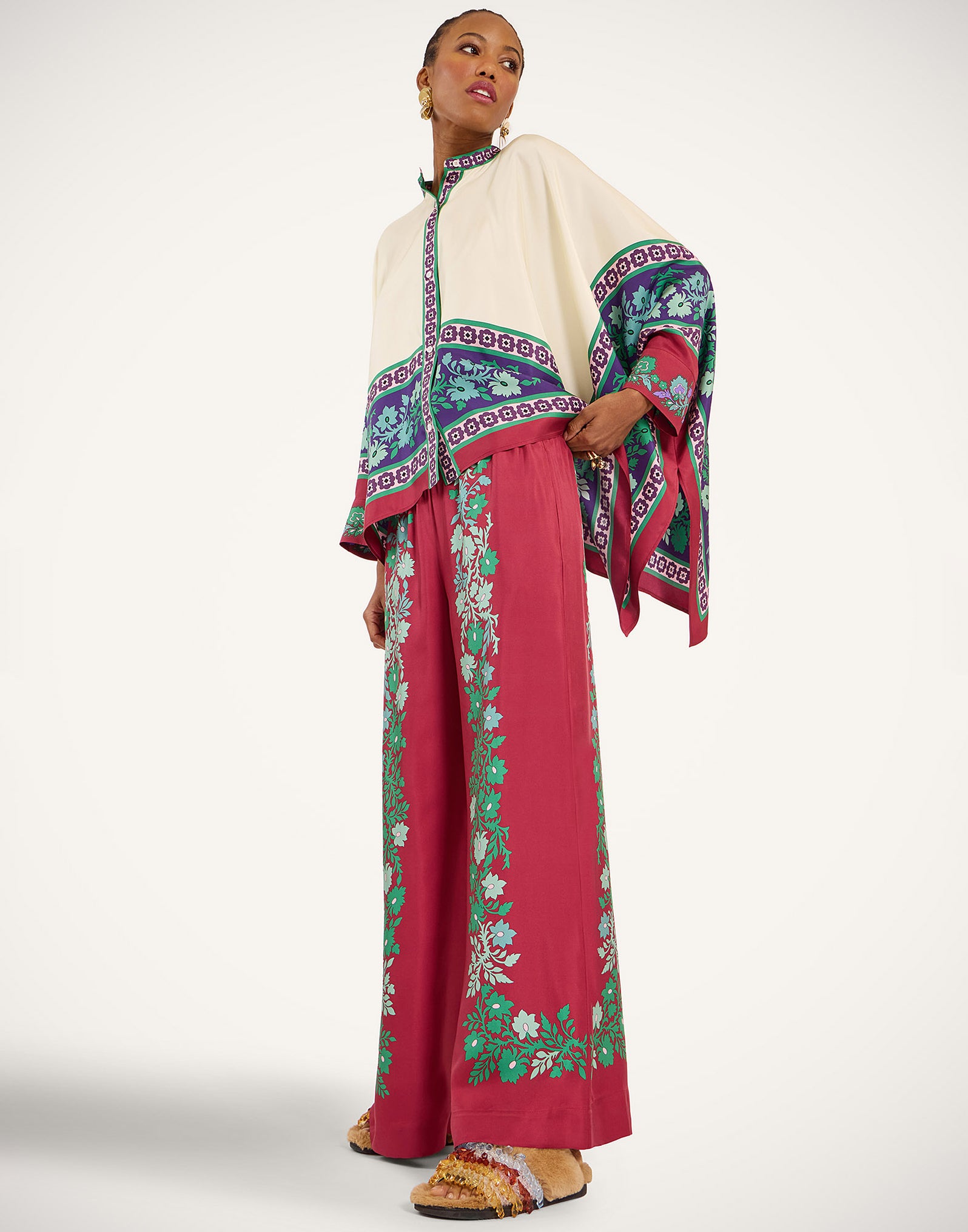 Palazzo Pant in Regalia Placee Red