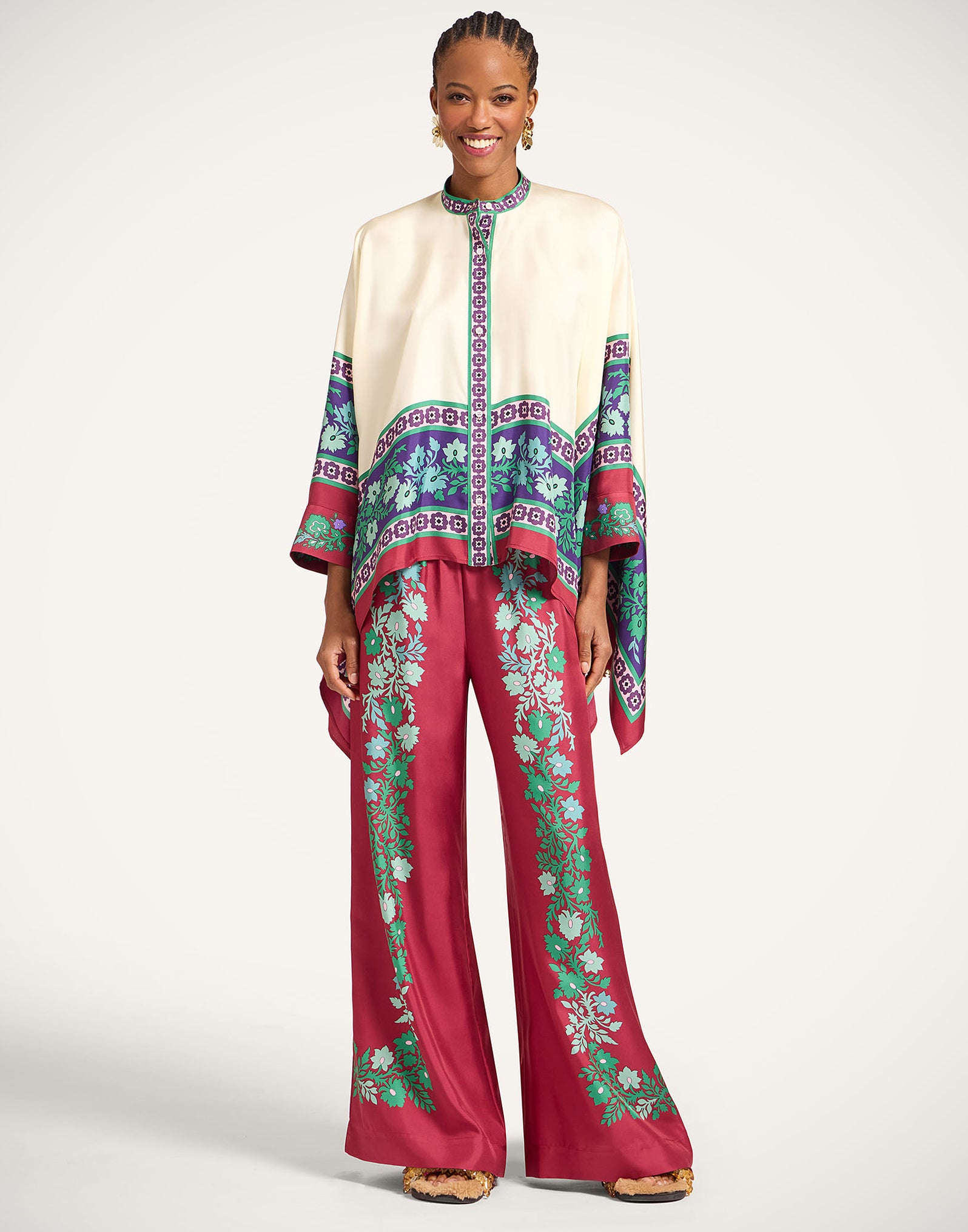 Palazzo Pant in Regalia Placee Red