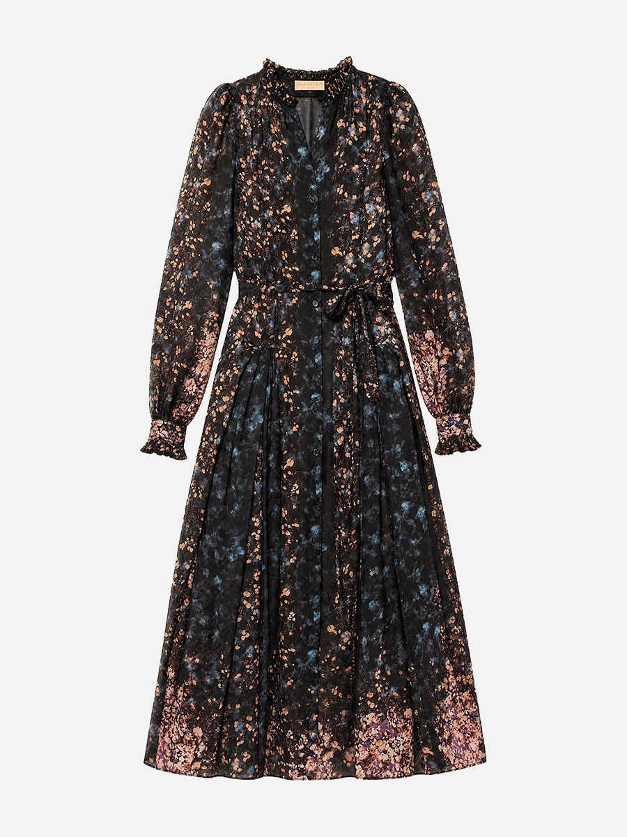 Ulla Johnson Tessa Long Sleeve Dress in Eclipse