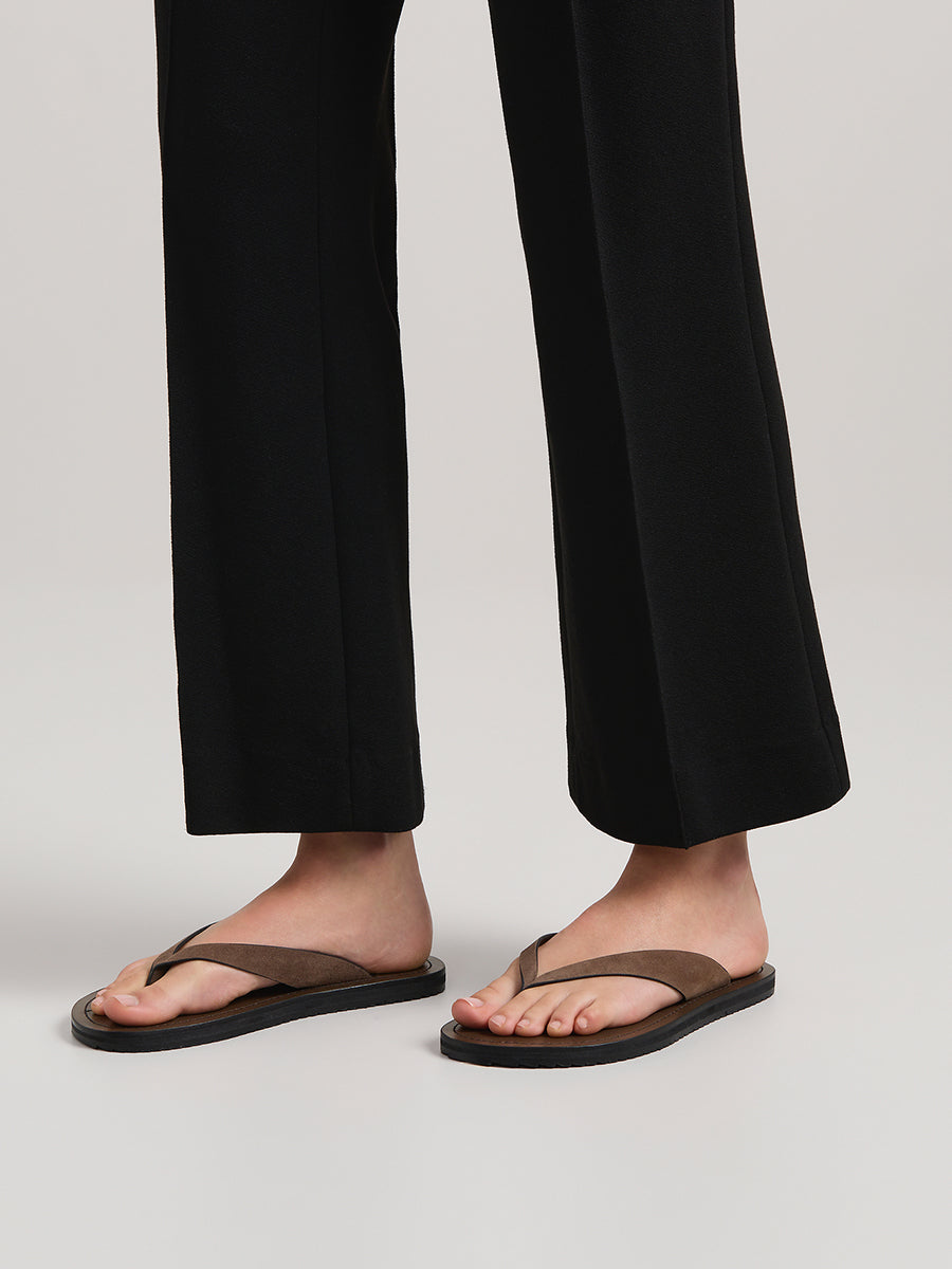 A.Emery The Flora Sandal in Cedar Suede