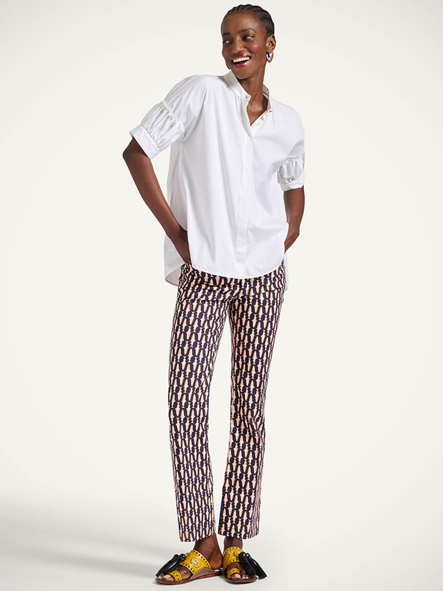 La DoubleJ The Cropped Flare Jean in Pesciolini Blue | Shop Adam Heath Instore and Online