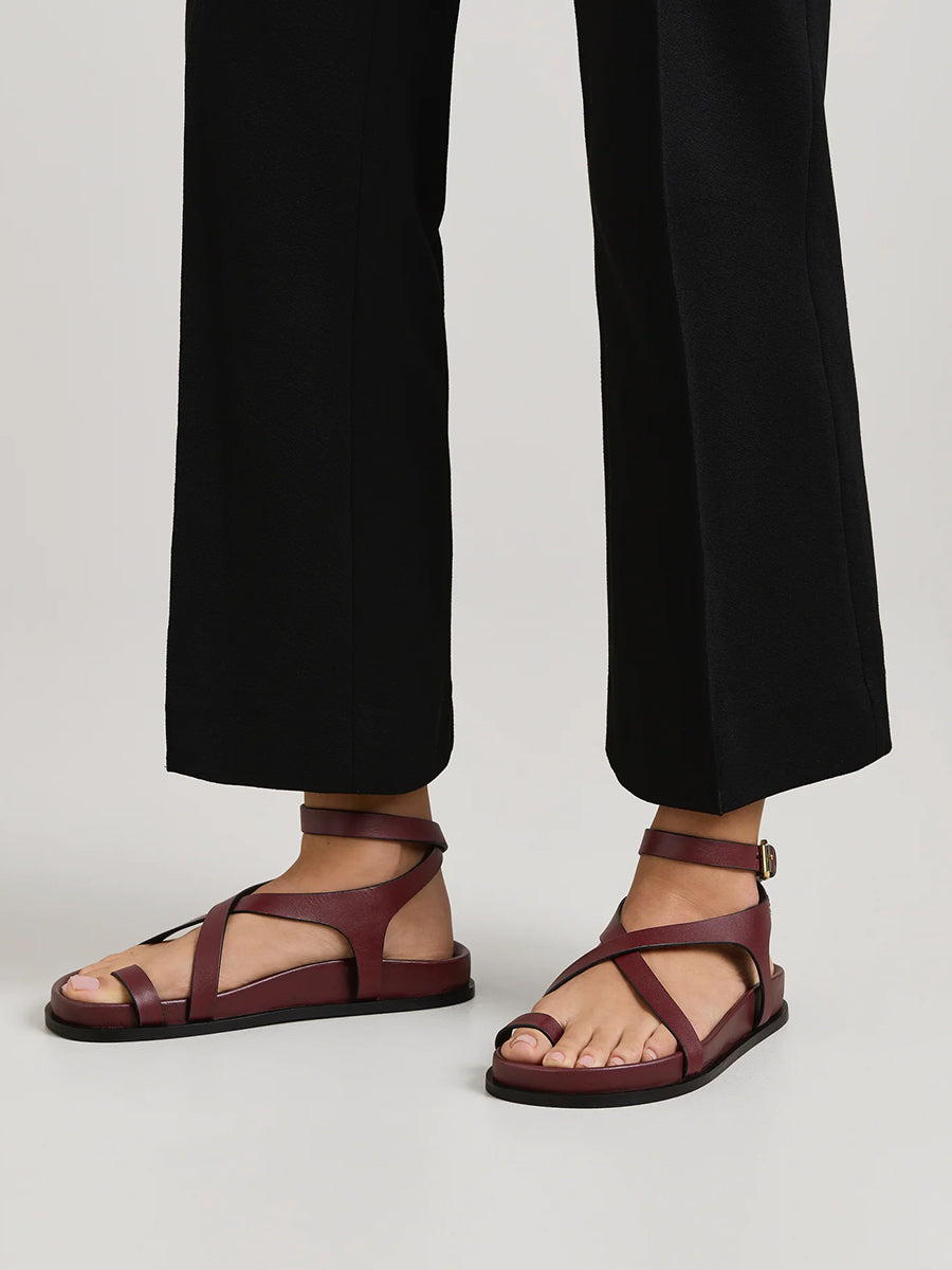 Jalen Slim Sandal in Merlot