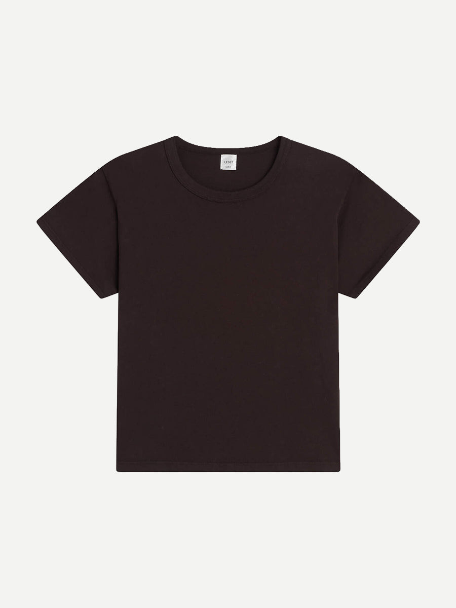 LESET The Margo Tee in Chocolate