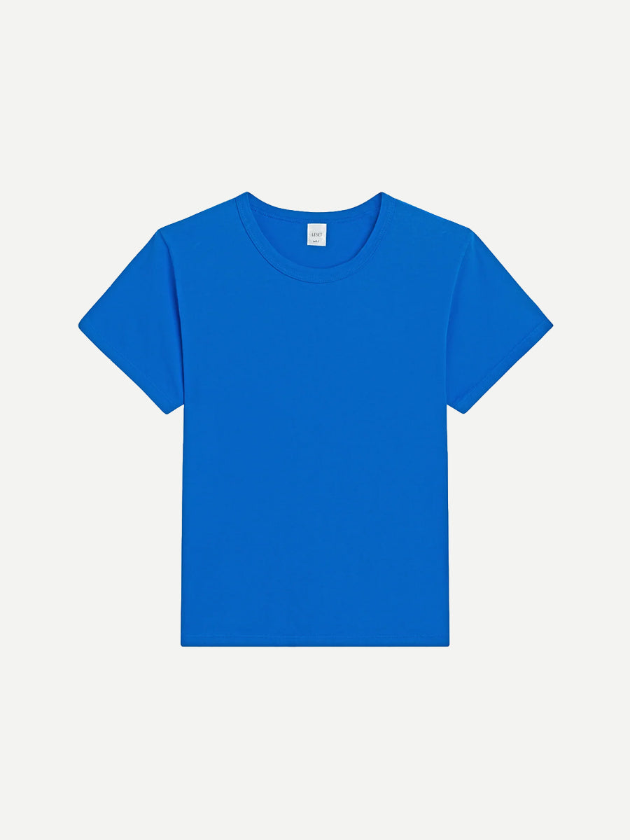 The Margo Tee in Leset Blue