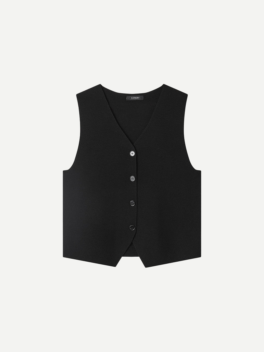 The Nelson Vest in Black
