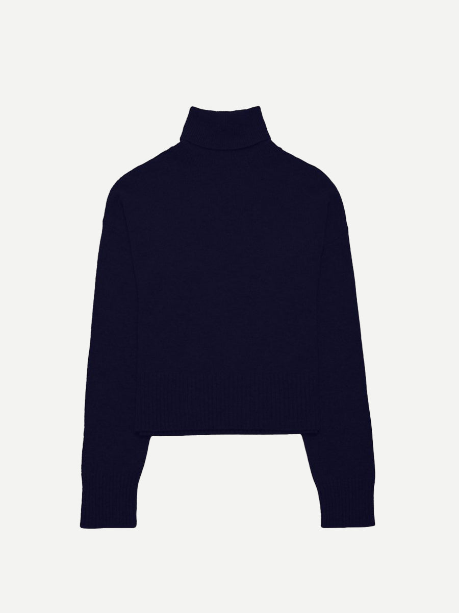 The Uniform | The Relaxed Turtleneck in Navy