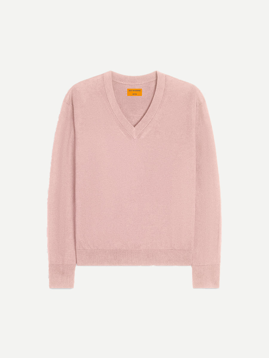 Guest in Residence The V Silk/Linen in Pale Pink