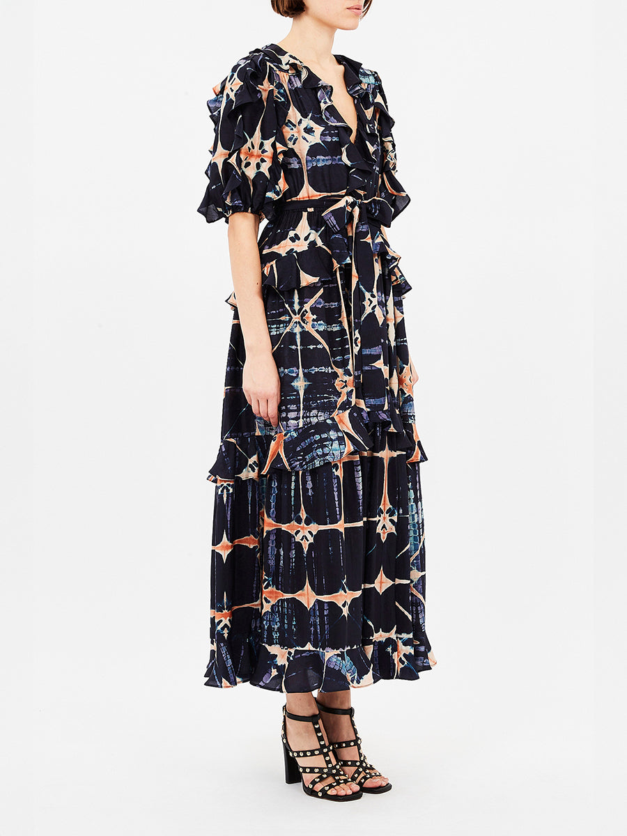 Ulla Johnson | Tida Short Sleeve Midi Dress in Orion