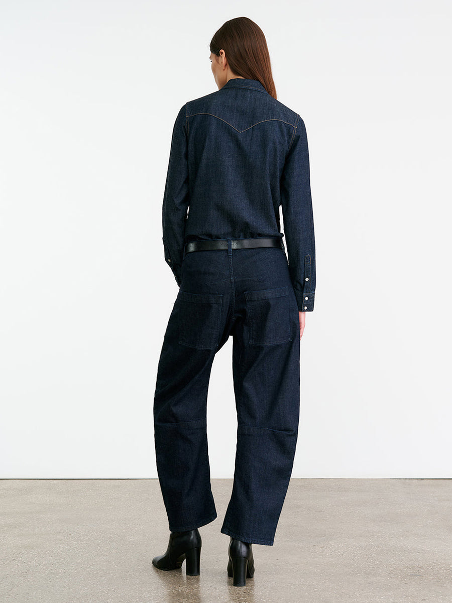 Nili Lotan Travis Shirt in Indigo Rinse | Shop Now at Adam Heath In Store and Online, Western Australia