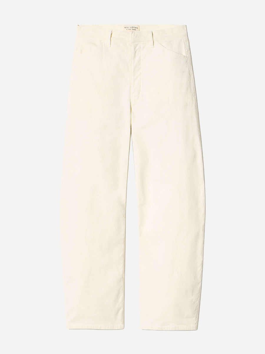 Nili Lotan Tribeca Cordory Pant in Stone