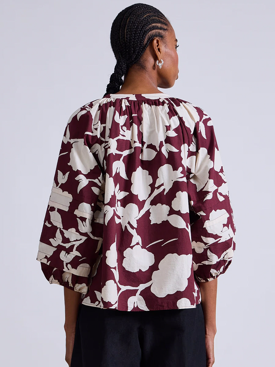 Tule Top in Paz Floral Fig