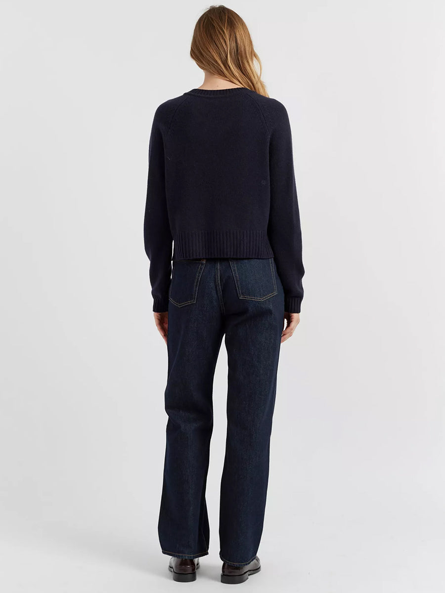Chinti & Parker V-Neck Sweater in Navy