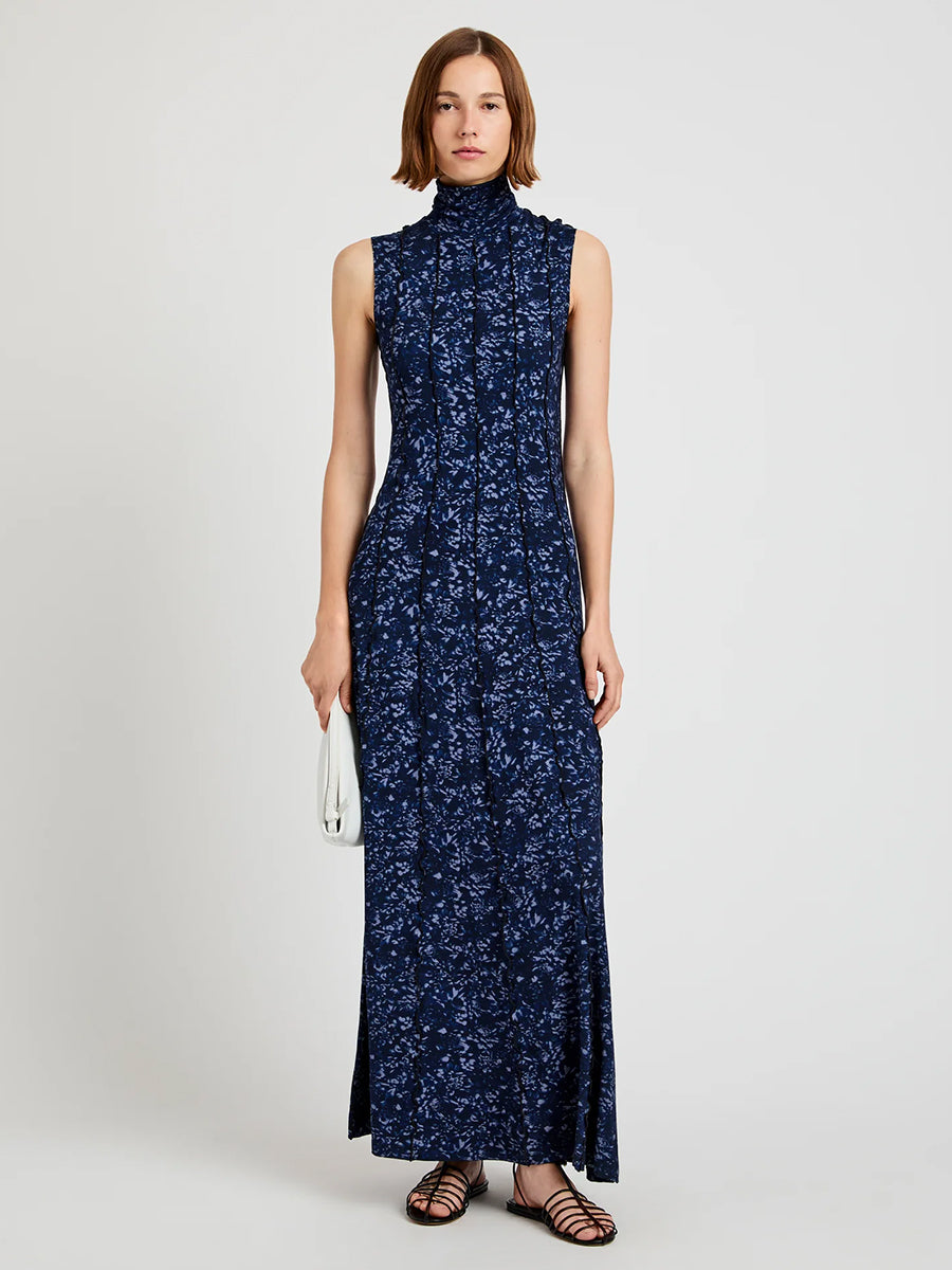 Proenza Schouler White Label Valentina Dress in Navy/Slate