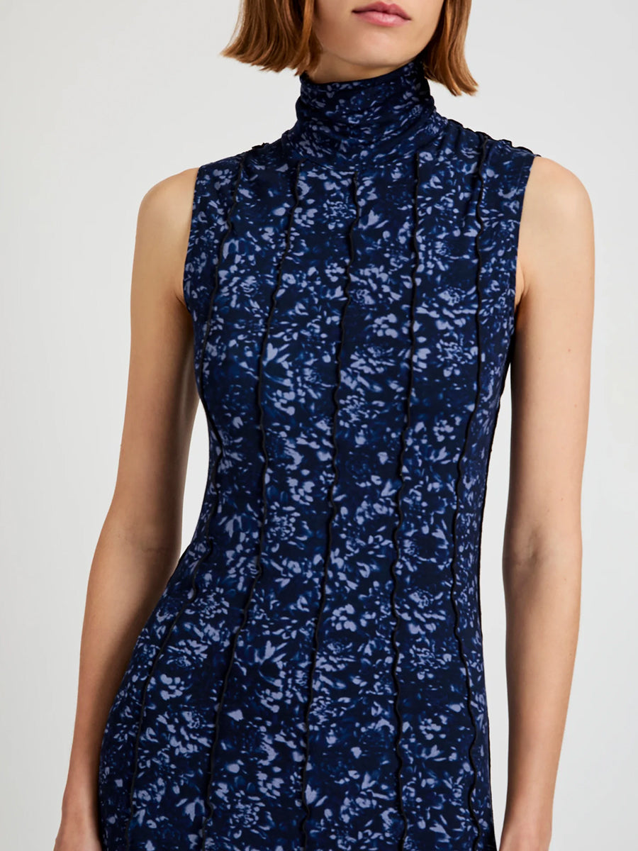 Proenza Schouler White Label Valentina Dress in Navy/Slate
