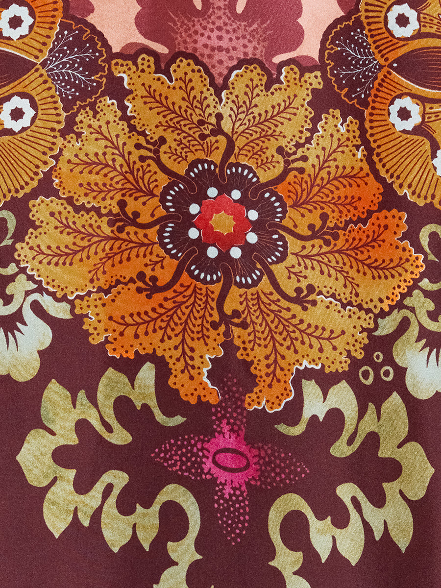 Valkyrie Scarf Dress in Bounty Placee Burgundy
