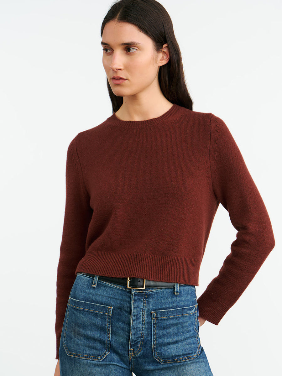 Nili Lotan Venus Sweater in Dark Rust