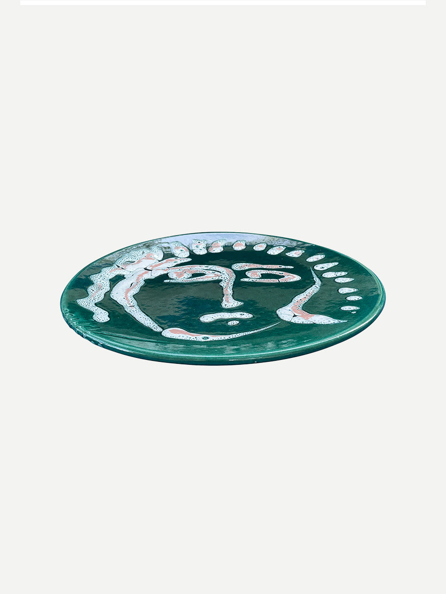 Alex and Trahanas Verde Ceramic Serving Face Plate