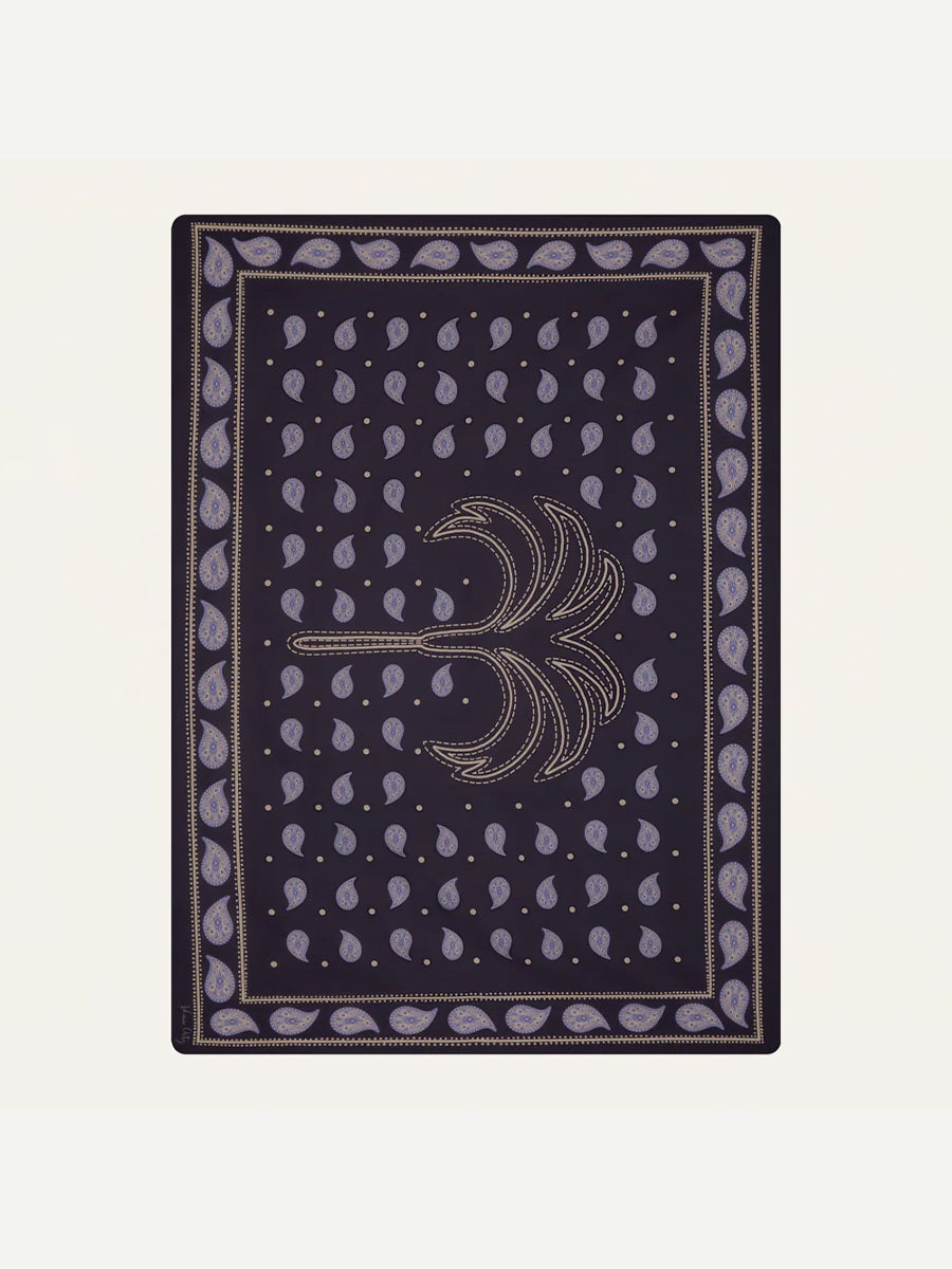 Johanna Ortiz Vibrant Horizons Pareo in Navy/Light Blue/Ecru