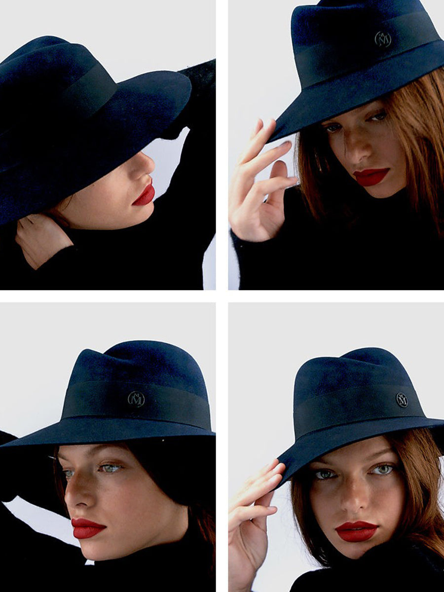 Maison Michel | Virginie Timeless Waterproof Felt Hat in Navy