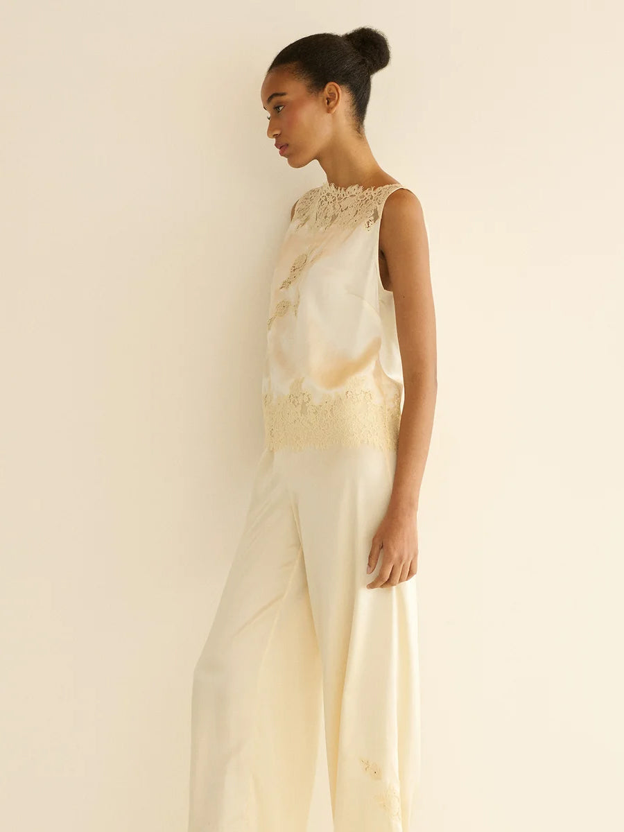 Viviane Top in Sea Salt