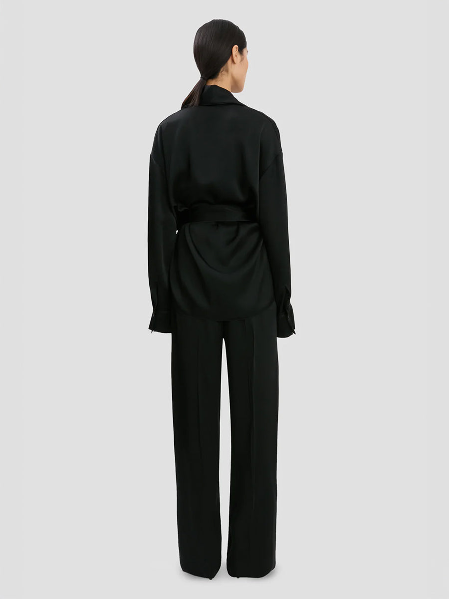 Wide Leg Trouser in Black