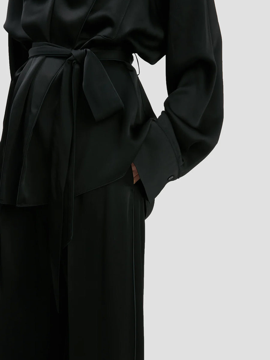 Wide Leg Trouser in Black